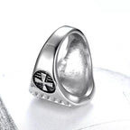 Templar Shield Cross Ring - A Sacred Emblem of Valor and Faith