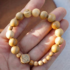 Olive Wood Bracelet Rose Rosary Portable Elastic Bracelet
