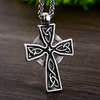 Vintage Trinity Sacred Celtic Cross Necklace: A Divine Symbol of Faith and Heritage