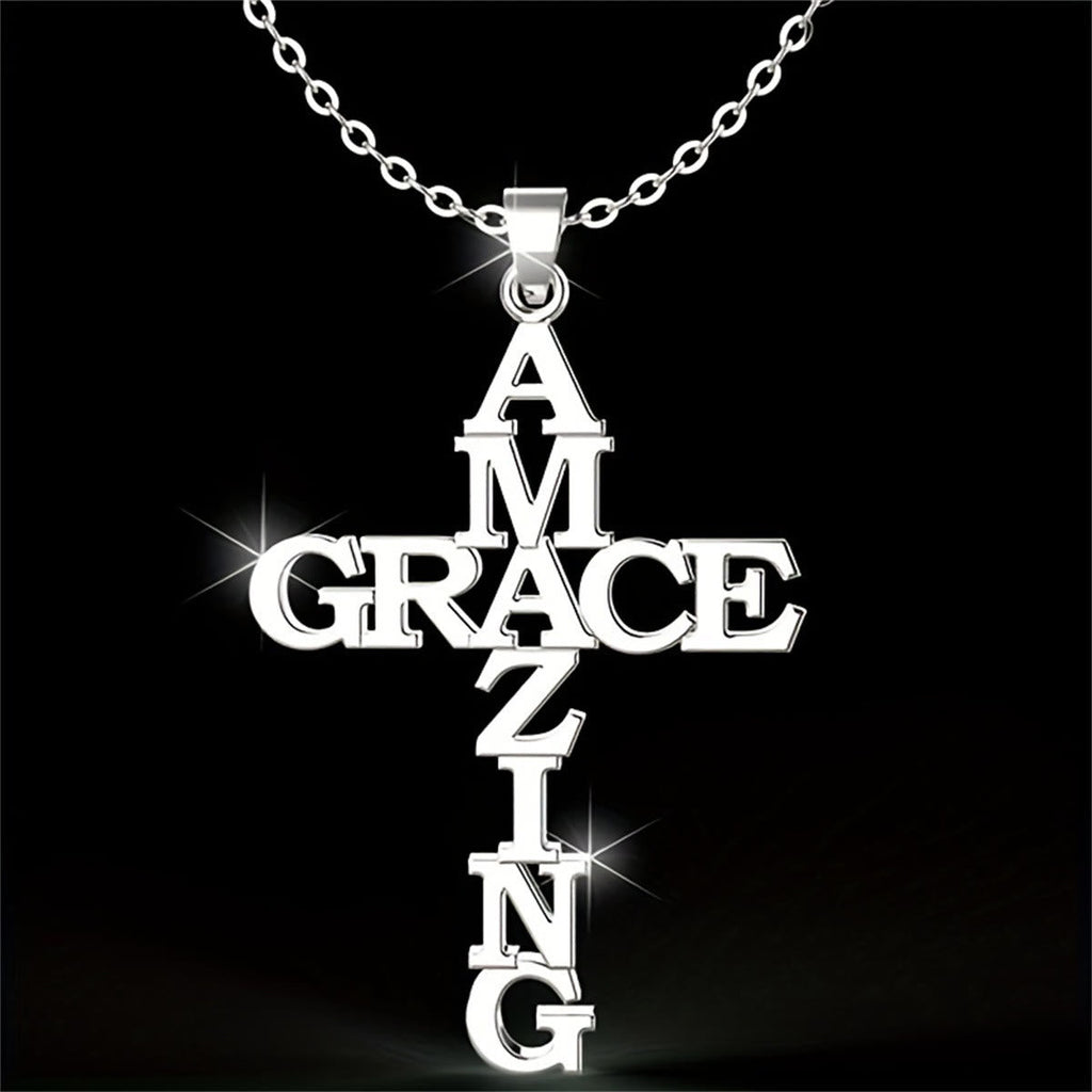 AMAZING GRACE Cross Necklace: A Testament of Divine Love