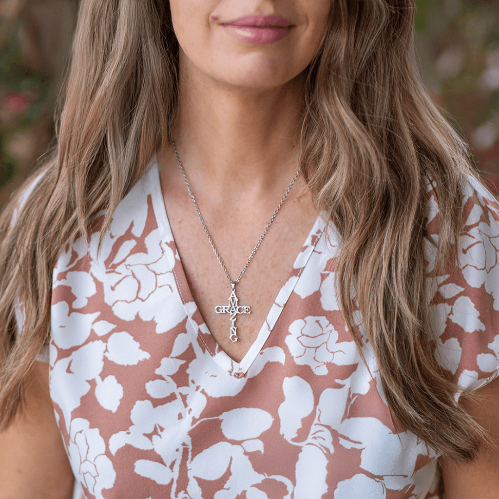 AMAZING GRACE Cross Necklace: A Testament of Divine Love