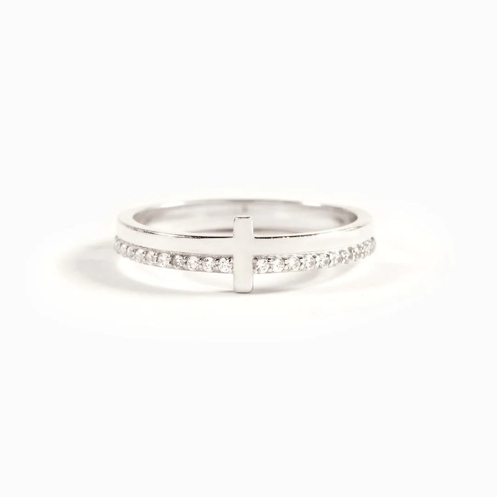 925 Silver JESUS & Cross "Pray" Ring - Drawing Divine Power through Faith