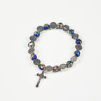 Handcrafted Blue Cloisonné Beads Divine Blessing Bracelet: A Symbol of Faith
