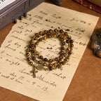 Handmade Tiger's Eye Stone Elastic Rosary Bracelet: A Dual - Purpose Spiritual Gem