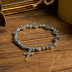 Our Lady Medal Sacred Symbol Crucifix Metal Bracelet: A Token of Devotion