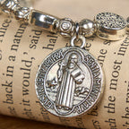 St. Benedict Crucifix Rose Bracelet: Timeless Christian Accessory for Daily Faith Expression