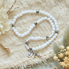6mm White Bead Miraculous Medal & Crucifix Rosary Bracelet: A Symbol of Faith