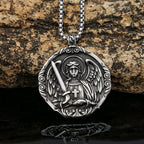 Cross Angel Wings Stainless Steel Pendant Necklace Chains