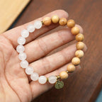 Red Agate & White Chalcedony Beads With Our Lady Pendant Bracelets: A Token of Devotion