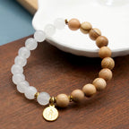 Red Agate & White Chalcedony Beads With Our Lady Pendant Bracelets: A Token of Devotion