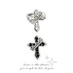 2colors Modern Ring with Cross & Regal Crown: Bold Fusion of Faith and Royalty