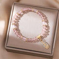 Romantic Multi-Color Clear Crystal Bracelet with Golden and Diamond Miraculous Medal