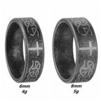Artisanal Aged 925 Silver Ring with Celtic Knot & Cross: Expression of Faithful Identity