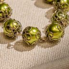 Matte Verdigris Beads with Bronze St. Benedict Medal & Crucifix Bracelet: Find Peace in Subtle Sacredness