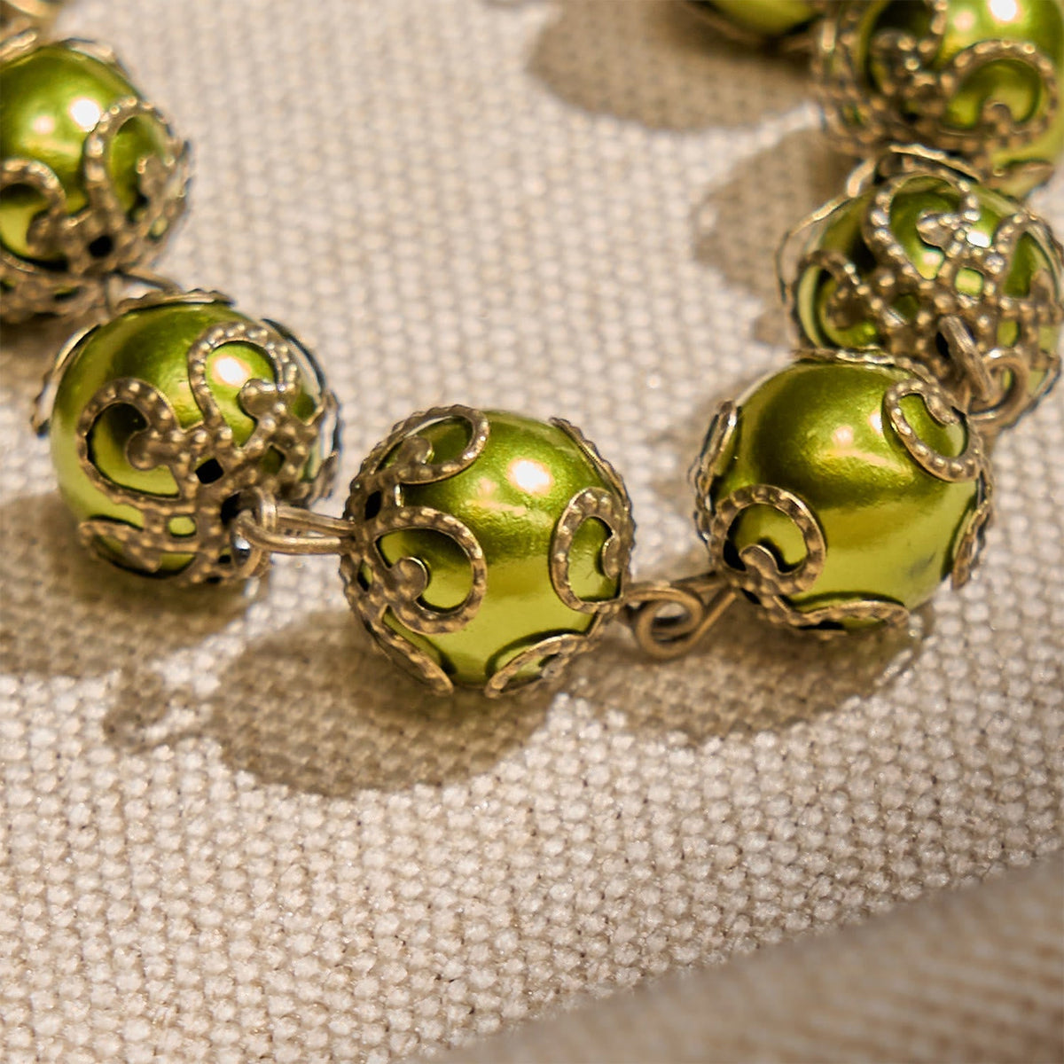 Matte Verdigris Beads with Bronze St. Benedict Medal & Crucifix Bracelet: Find Peace in Subtle Sacredness