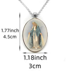 Pray Virgin Mary Blessed Pendant Miraculous Medal Necklace