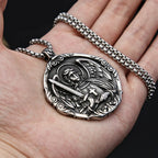 Archangel St. Micheal Protect Us Crafted Pendant Amulet Necklace