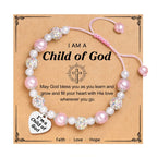 PRAYERFUL FAITH: Child of God Engraved Bracelet with Faith Card for Women & Men