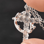 Covenant of Crown and Cross: Modern Crowned in Faith Cross Necklace with Gift Card