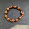 Classic Style Brown Wooden Faith Bracelet with INRI Crucifix