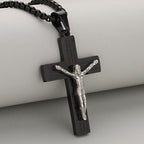 Elegant Crucifix Necklace Symbol of Devotion Available in Four Shades