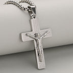 Elegant Crucifix Necklace Symbol of Devotion Available in Four Shades