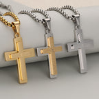 Minimalist Tricolor Cross Necklace Embodying Faith and Simplicity