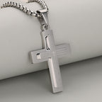 Minimalist Tricolor Cross Necklace Embodying Faith and Simplicity