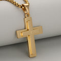 Minimalist Tricolor Cross Necklace Embodying Faith and Simplicity