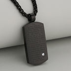 Three Color Lord's Prayer Rectangular Necklace Expressing Faith and Hope