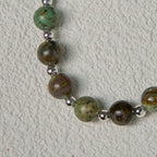 Earthy Spiritual Rosary-Inspired Bracelets with Crucifix and Jerusalem Cross