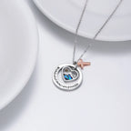 Delicate Mustard Seed Necklace with Cross and Scripture Message