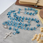 Wings of Devotion Shimmering Blue Butterfly Prayer Bracelet, Animal Rosary