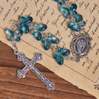 Wings of Devotion Shimmering Blue Butterfly Prayer Bracelet, Animal Rosary