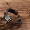 Classic 2 Color St. Benedict Leather Bracelet: Symbol of Faith and Courage