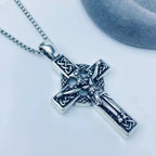 Eternal Faith Celtic Knot Crucifix Pendant Necklace: Christ on the Cross