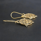 Vintage Style Sacred Heart Dangle Earrings: Faith & Devotion Jewelry VIP