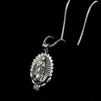 Our Lady Pendant Necklace: Sacred Halo and Rose Symbol