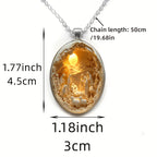 Glass Nativity Scene Pendant Necklace