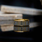 Titanium Steel Ring with Laser engraving "JESUS"