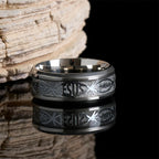 Rustic Stainless Steel Ring: "Jesus" in Fish