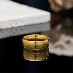 Two-tone Golden JESUS & Cross Symbol Blessed Ring