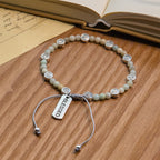 Two-color St. Benedict Blessing Anklet with Gentle Natural Stone Beads