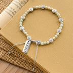 Two-color St. Benedict Blessing Anklet with Gentle Natural Stone Beads