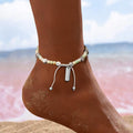 Two-color St. Benedict Blessing Anklet with Gentle Natural Stone Beads