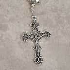 Our Lady's Blessing with Black & White Cow Cat Beads Bracelet, Animal Rosary