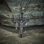 Artistic Sterling Silver INRI Cross Necklace: A Unique Blend of Art and Belief