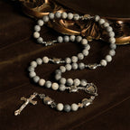 Light Grey Tabby Cat Prayer Rosary: Prayerful Care for Stray Cats Bracelet, Animal Rosary