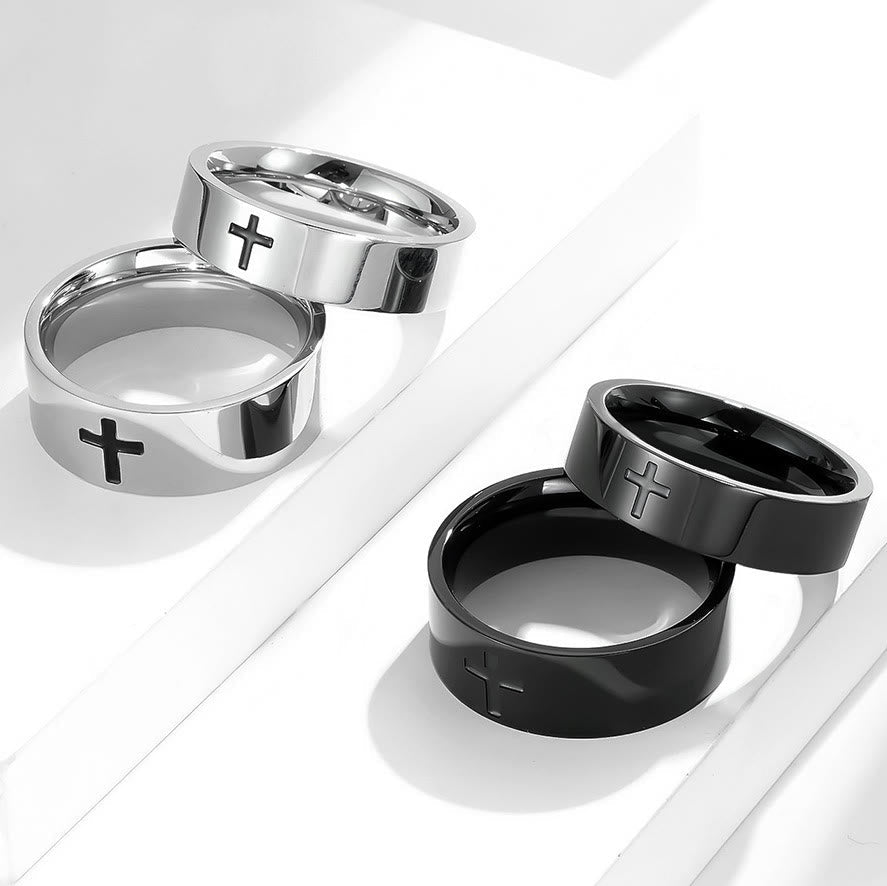 Two - Color Minimalist Cross Rings: Faith - Inspired Fashion