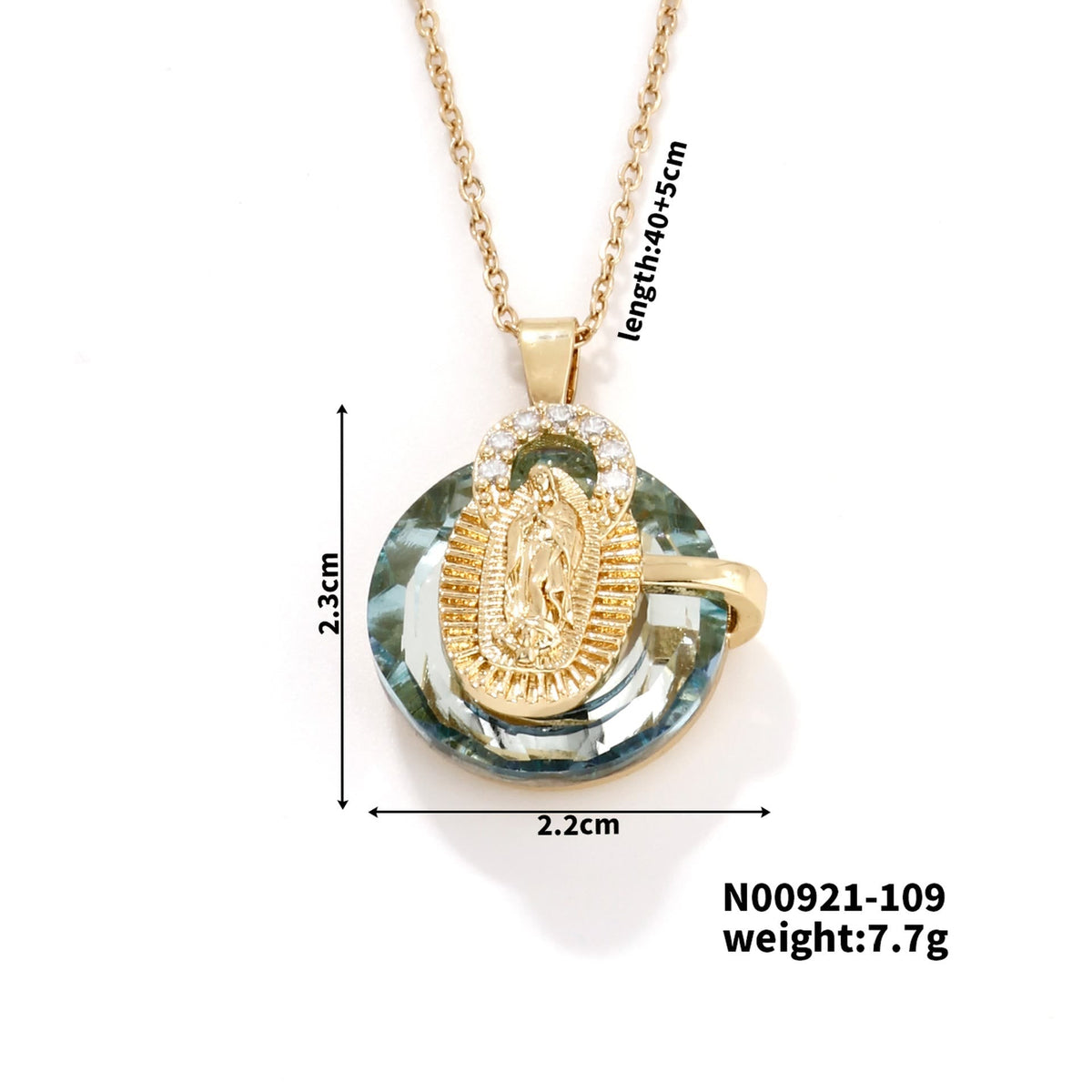 Multicolored Our Lady Crystal Necklaces: Faith - Filled Artistic Jewelry